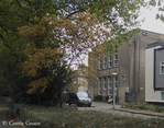Voormalige gymnstiekzaal. Onderlangs.
<br/>
Corrie Groen- Pickhard, 2014-10-15